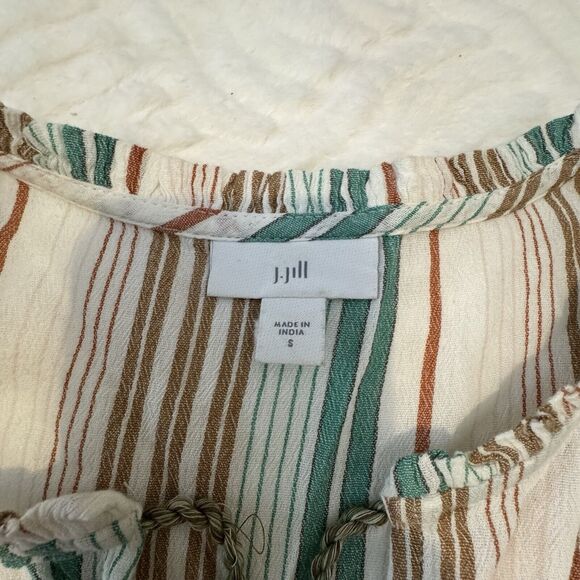 J Jill Womens Stripped Tank Top Blouse Small - Picture 3 of 5